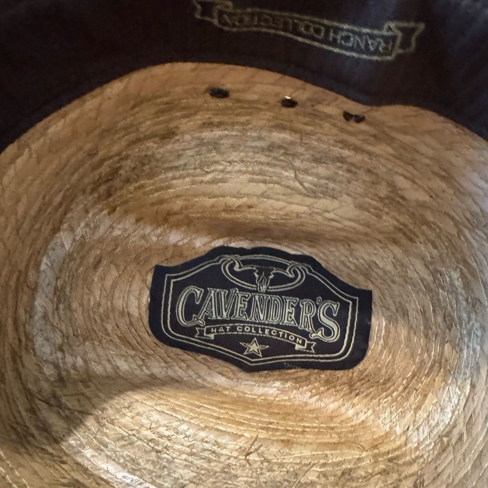Cavender’s Ranch Collection Western Hat Mens Tan Straw 15X Cowboy - Picture 6 of 11